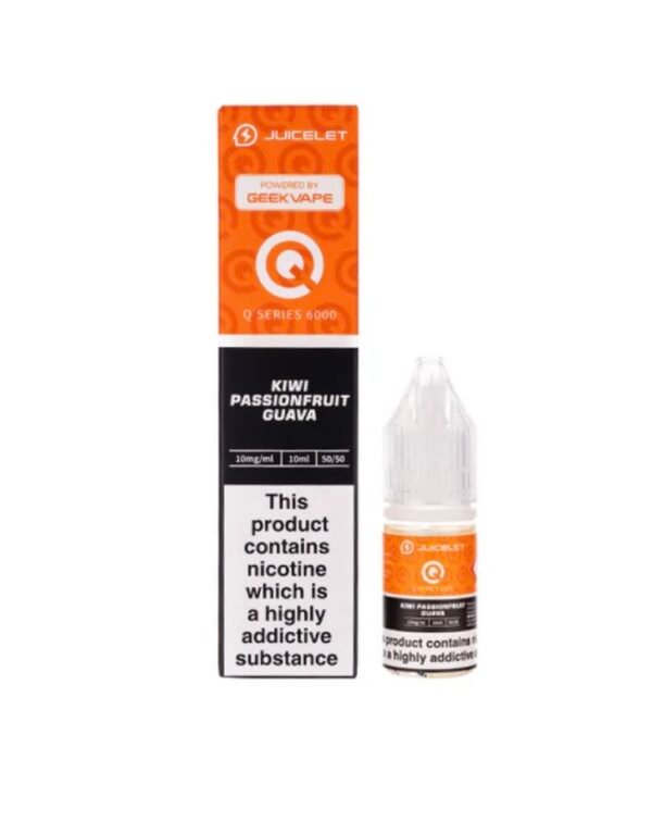 Kiwi Passionfruit Guava Q Series 6000 Nic Salt E-Liquid by Juicelet