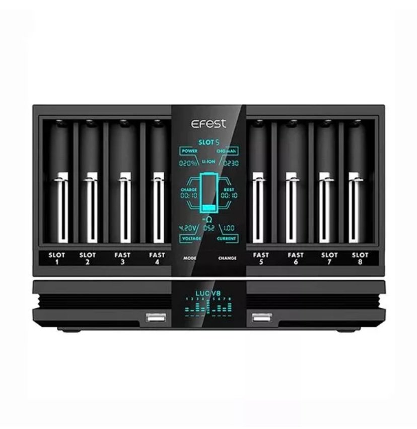 EFEST LUC V8 DOUBLE LCD SCREEN FAST CHARGER